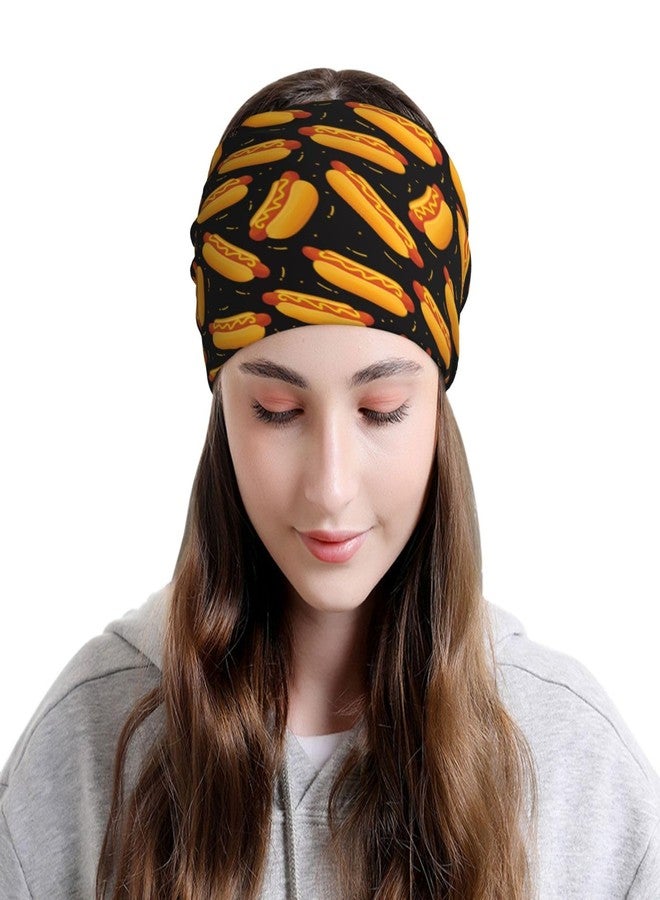 TINUADEE Hotdog Hot Dog Delicious Food Sausage Beanie Chemo Hat Headwear Skull Caps Knitted Hat Unisex Multifunction Nightcap Skull Cap for Women Men - Image 5